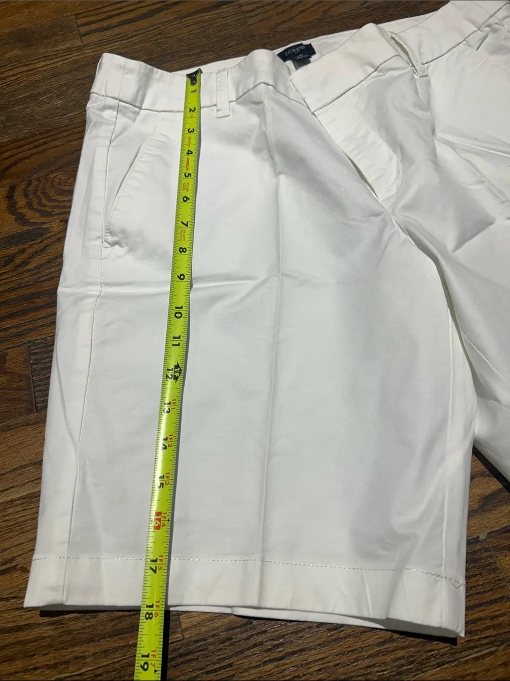 J. Crew Women's White Flat-Front Chino Shorts